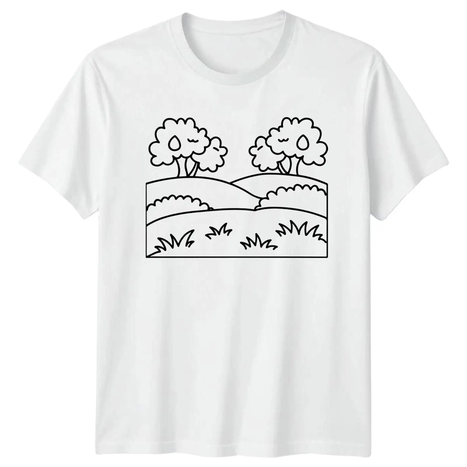Vintage Fashion Herren - Tree Landscape T Shirt Herren Damen