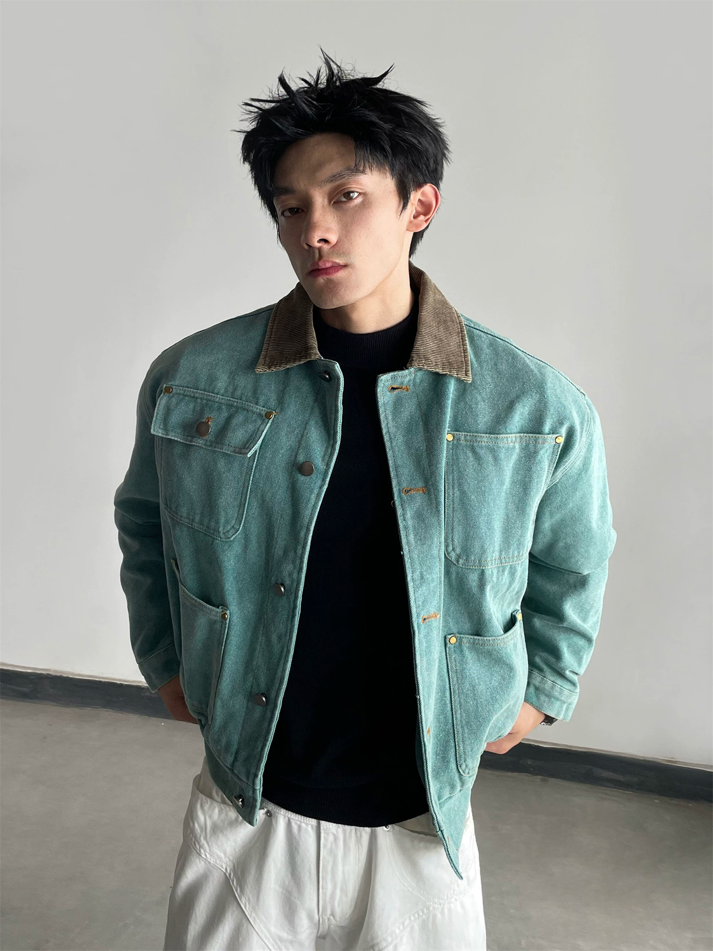 Vintage Fashion Style Men - 2026 Autumn New Vintage Denim Jacket