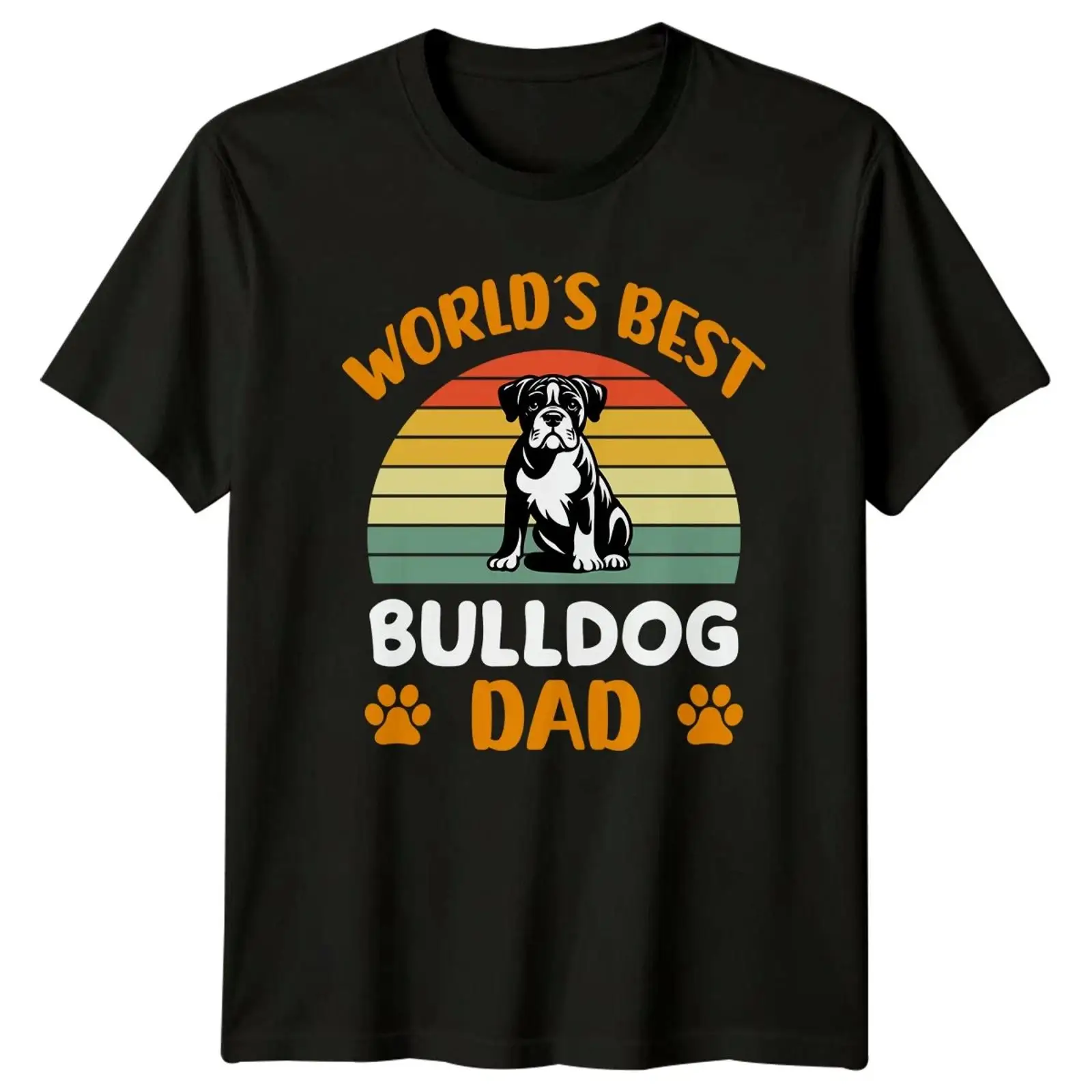 Vintage Fashion Herren - Weltbester Bulldoggenpapa Herren T Shirt Hundebesitzer