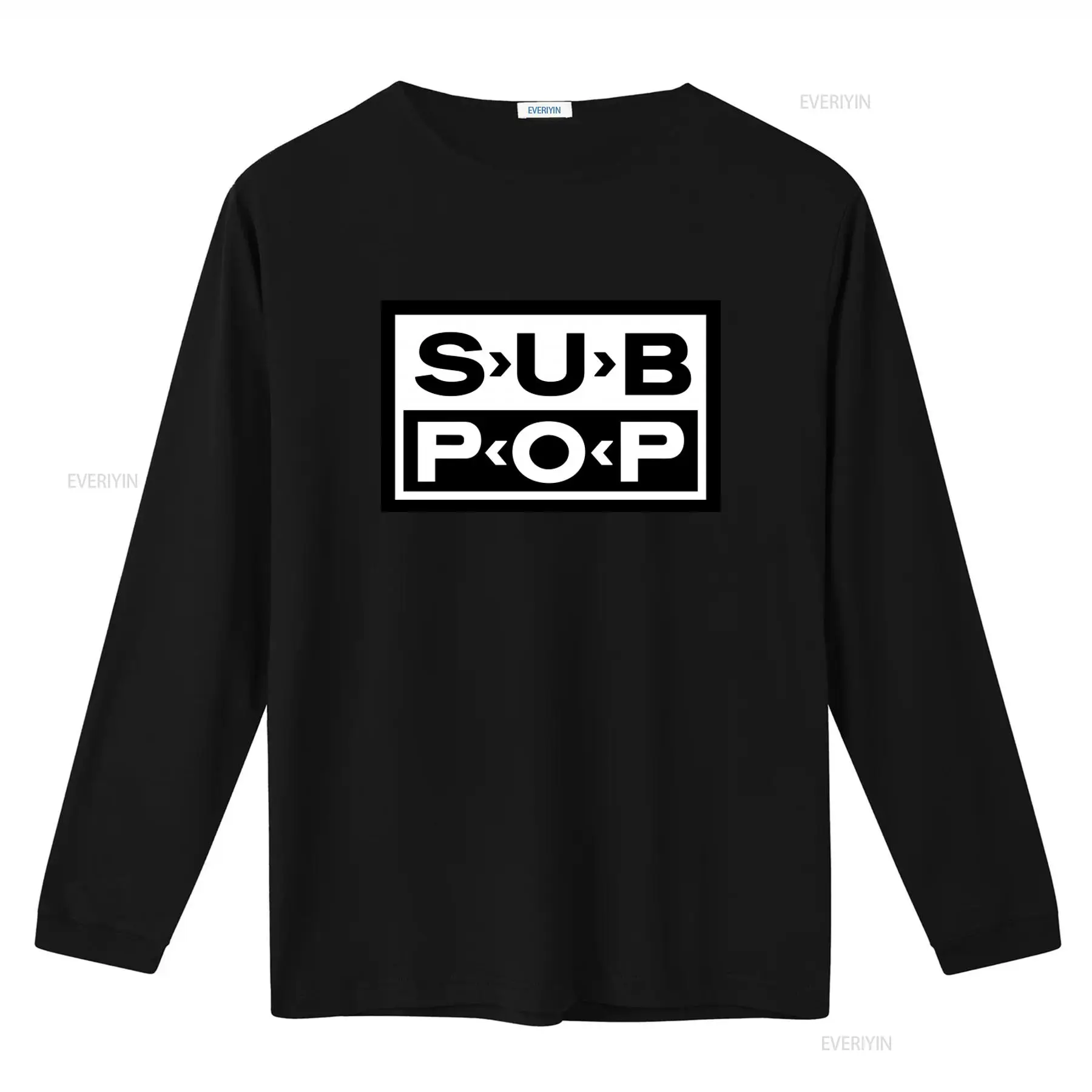 Sub Pop Logo T Shirt Black wit - Vintage Fashion Style Men review and price
