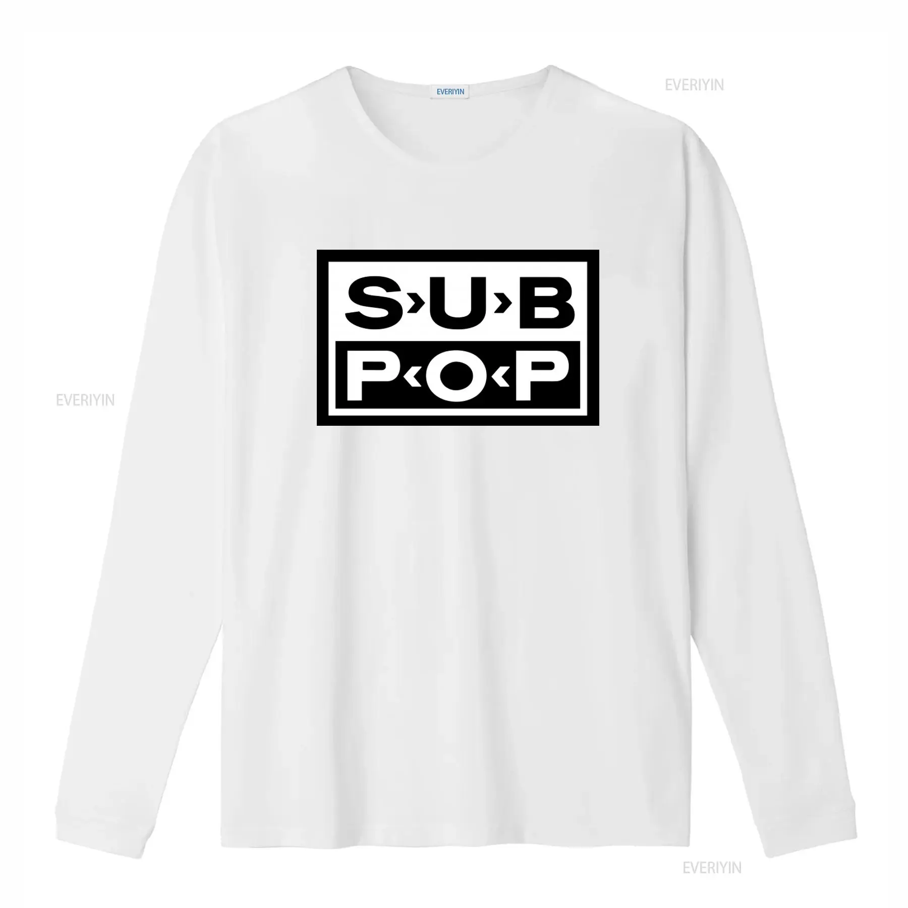 Sub Pop Logo T Shirt Black wit - Vintage Fashion Style Men review and price
