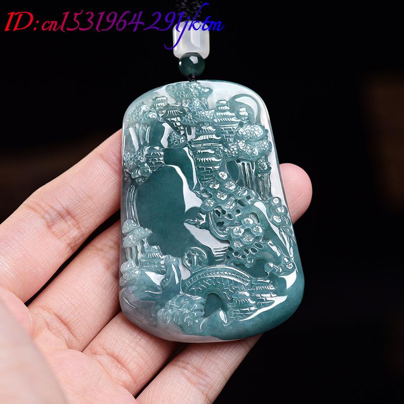 Natural Burmese Jadeite Scener - Vintage Fashion Luxury review and price