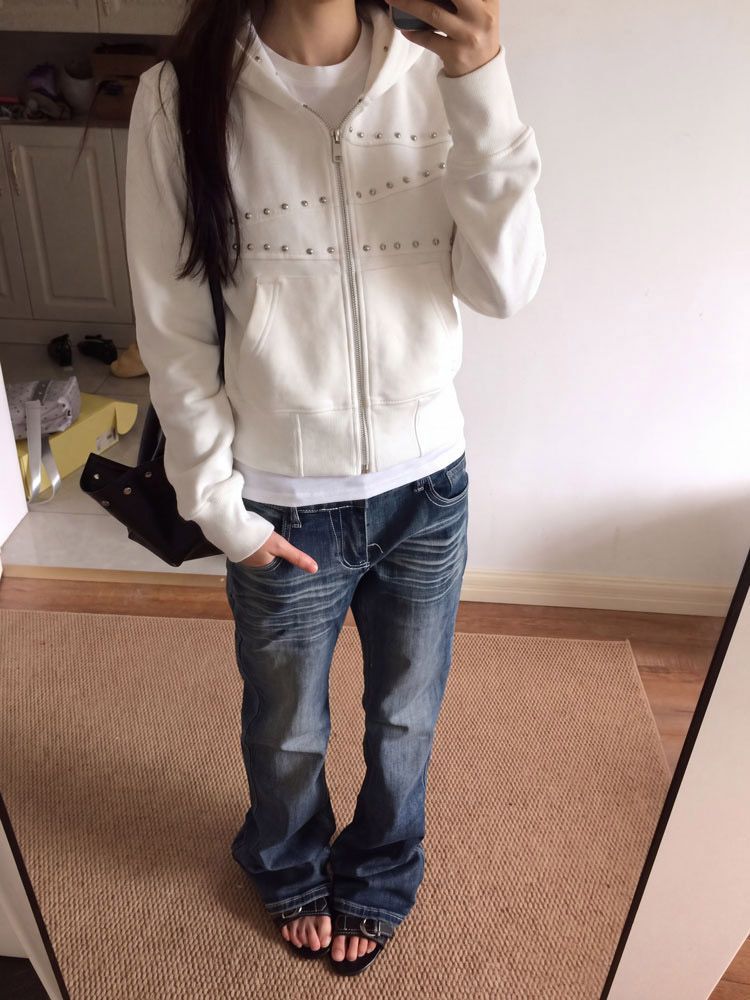 Women's Y2K Studded Rivet Hood - Vintage Fashion Hong Kong review and price