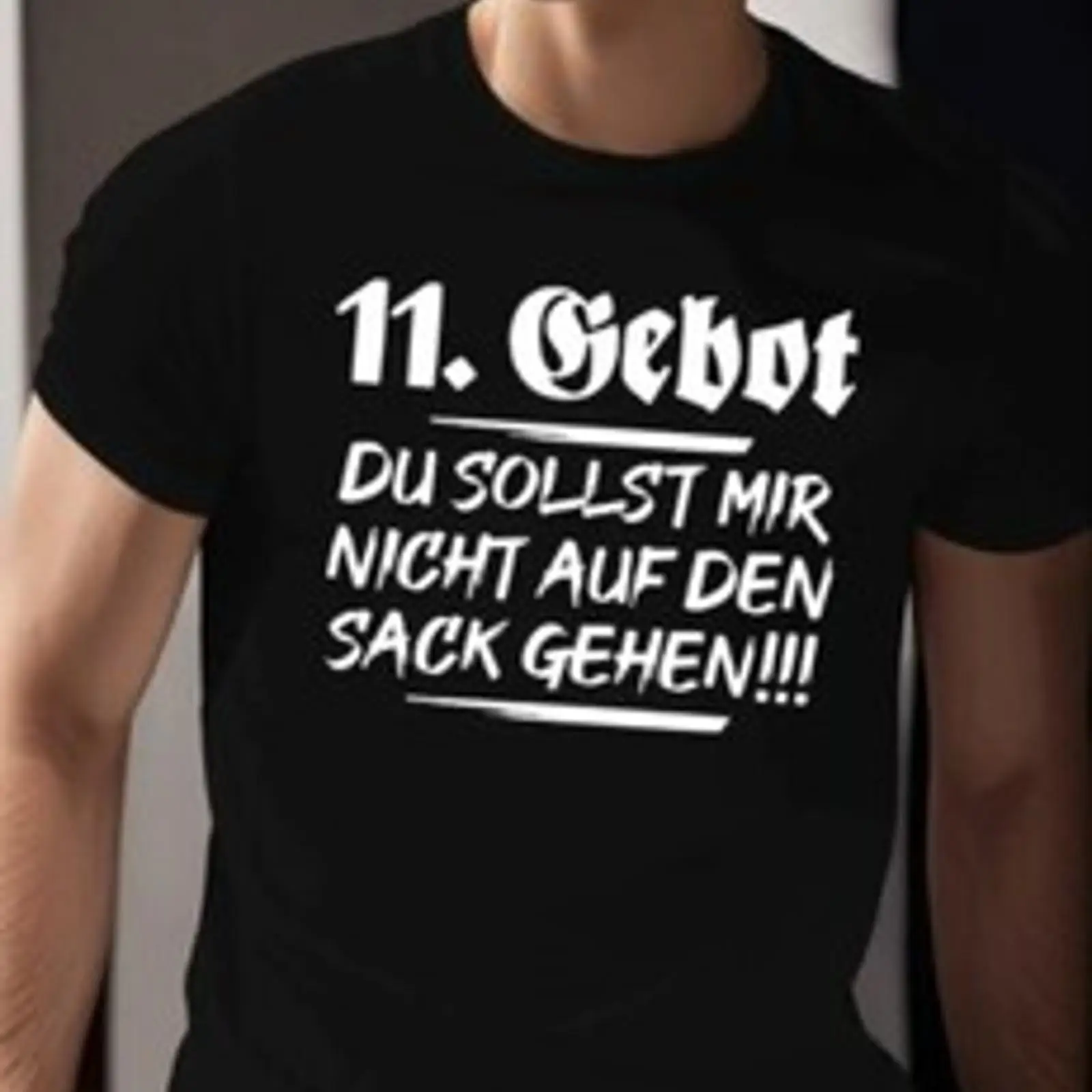 Herren T Shirt 11 Gebot Du sol - Vintage Fashion Herren review and price