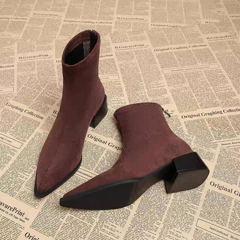 New Low Heel Women Mordern Ank - Vintage Fashion Dresses review and price