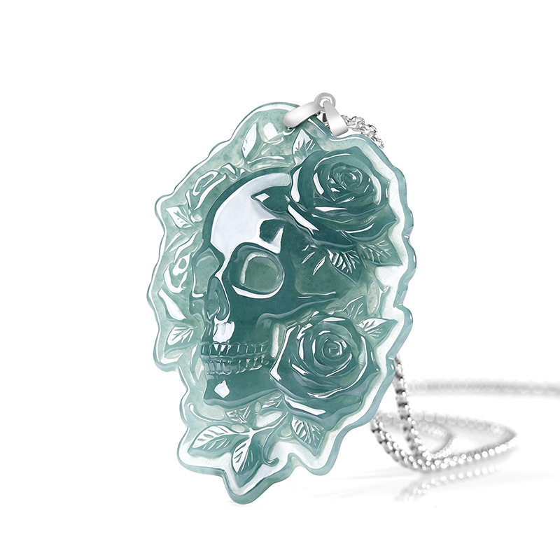 Natural Burmese Jadeite Skull  - Vintage Fashion Luxury review and price